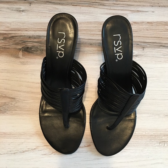 Rsvp Deone Black Nappa leather open-toe mules - Picture 2 of 7